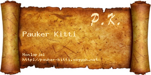 Pauker Kitti névjegykártya